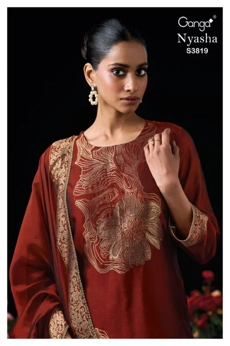 Nyasha 3819 By Ganga Viscose Woven Online Designer Salwar Suits Wholesale